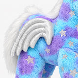 Peluche licorne magique de 27 cm avec ailes argentées et étoiles miniature 3