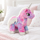 27cm Magical Unicorn Plush Toy with Silver Wings and Stars thumbnail 4