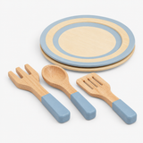 Houten speelgoedkeukengerei-set voor kinderen miniatuur 4