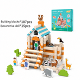 Wooden Building Blocks Set, Montessori Stacking Toy for Toddlers thumbnail 4
