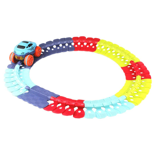 Kids flexible race track set — build any shape