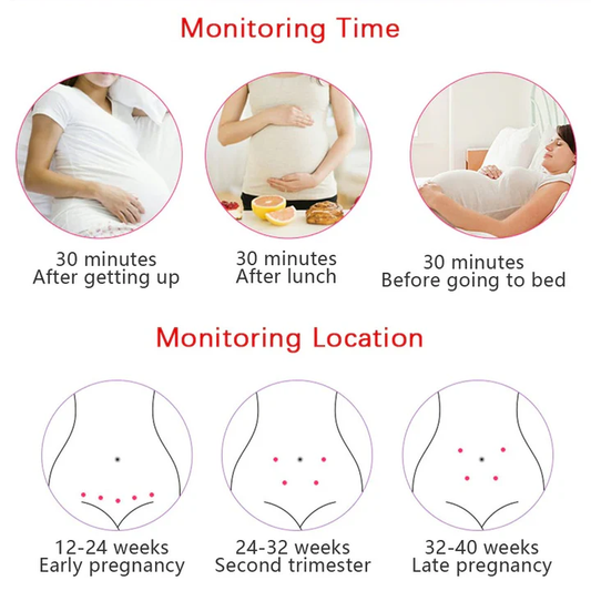 Pregnancy heartbeat monitor in hand