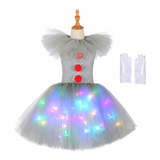 Scary Clown Light-Up Tutu Dress Halloween Costume thumbnail 3
