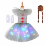 Scary Clown Light-Up Tutu Dress Halloween Costume thumbnail 4