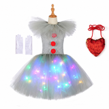 Scary Clown Light-Up Tutu Dress Halloween Costume thumbnail 5
