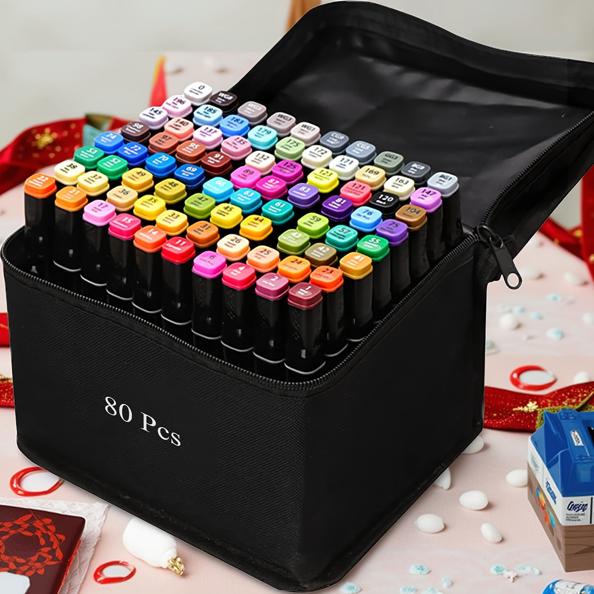 Dual-tip marker set 80 colours