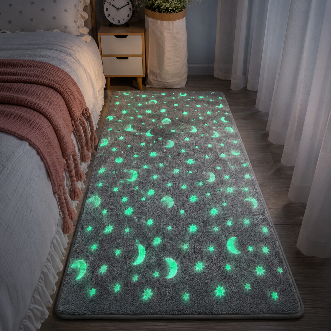 Glow rug in child bedroom
