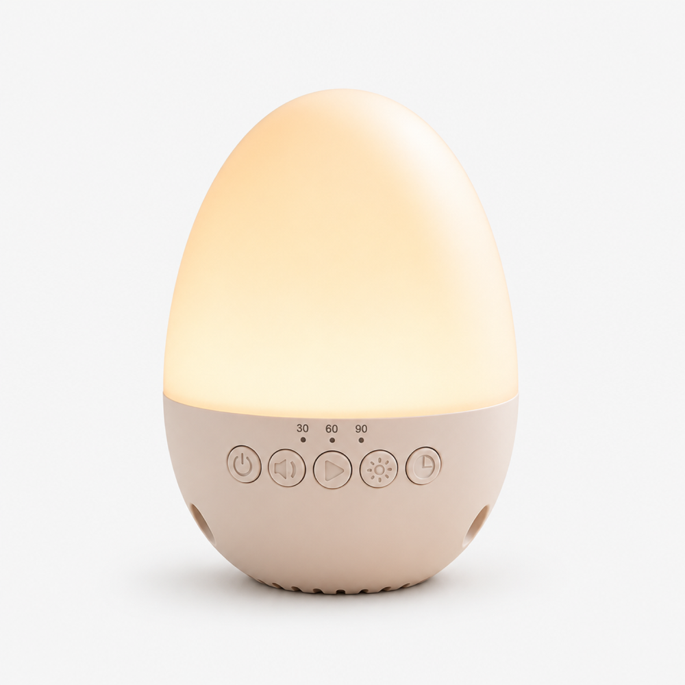 Egg-Shaped White Noise Machine & Night Light for Baby's Room