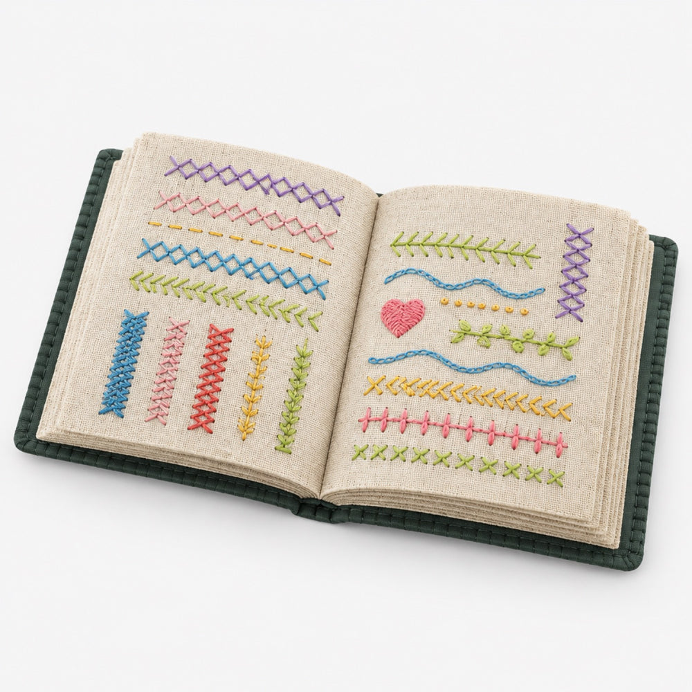 Embroidery Stitch Book – Beginner Hand Sewing Kit for Kids