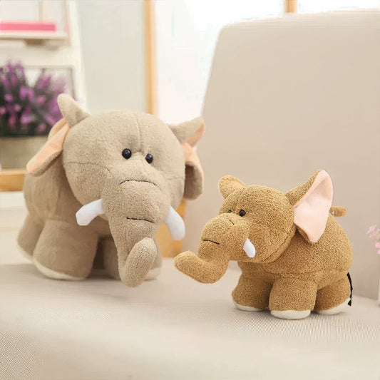 Elephant comforter plush toy displayed in a baby nursery play corner