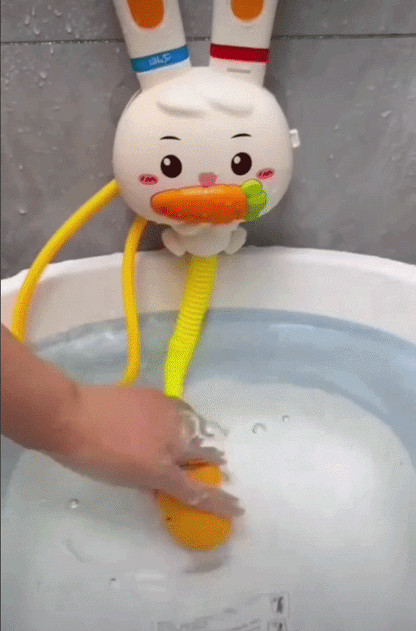 Baby Bunny Bath Shower Toy — Suction Cup Wall Sprinkler