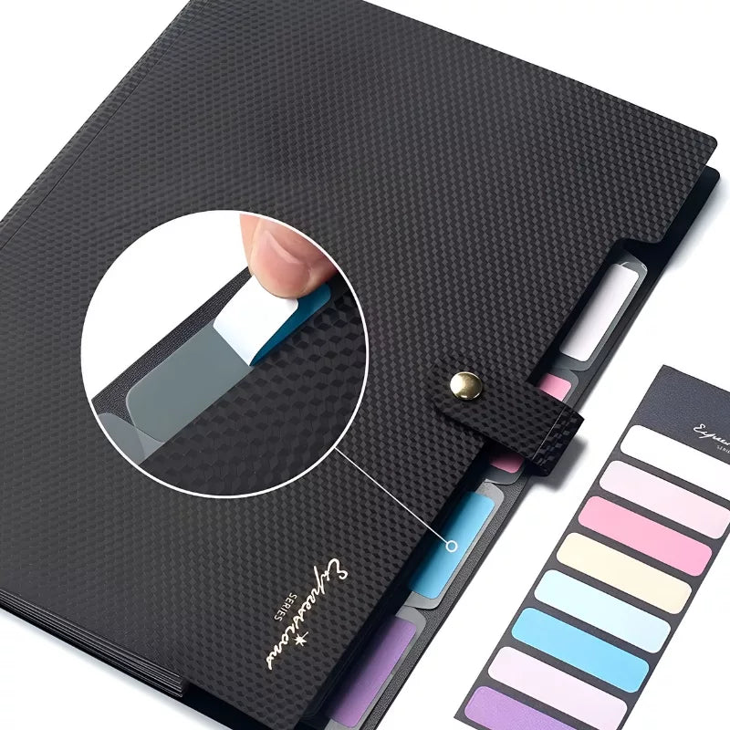 File folder inner labelled sections