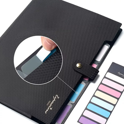 File folder inner labelled sections