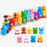 Wooden Farm Animal Train Toy Set thumbnail 4