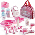 18-Piece Baby Doll Care Accessory Set with Carry Bag