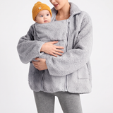 Fleece Maternity Jacket with Built-In Baby Carrier Pouch thumbnail 1