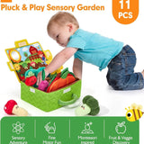Baby Garden Plush Sensory Toy – Rattle, Mirror & Squeaker miniatura 2