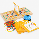 Geoboard-Schlachtspiel aus Holz – geometrisches 2-Spieler-Puzzlespielzeug Miniaturansicht 3