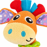 Giraffe Plush Baby Rattle, Soft Sensory Toy with Easy-Grip Handle thumbnail 3