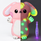 Glow-in-the-Dark Doodle Plush Toy with Light-Up Drawing Pen thumbnail 4