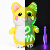 Glow-in-the-Dark Doodle Plush Toy with Light-Up Drawing Pen thumbnail 3