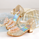 Girls Princess Crystal Sandals with Pearl Bow thumbnail 3