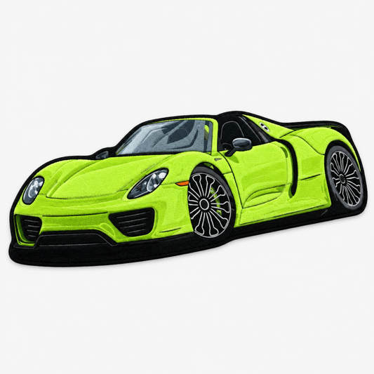 Green car-shaped plush bedroom rug, soft kids room runner, 60x160cm