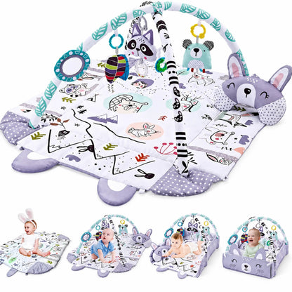 Baby activity gym play mat — Bear design with hanging toys
