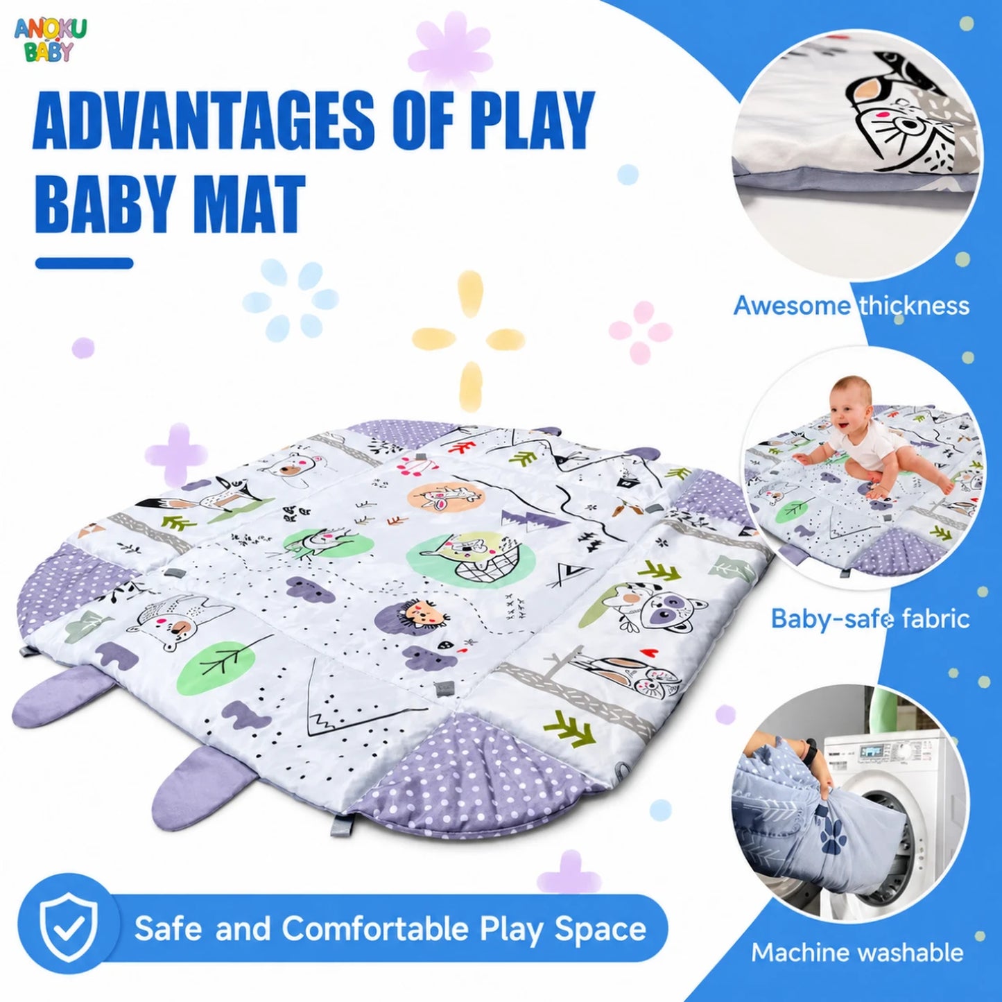 Baby activity gym features
