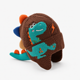Kids Dinosaur Knitted Winter Hat with Ear Flaps miniatura 4
