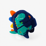 Kids Dinosaur Knitted Winter Hat with Ear Flaps miniatura 1
