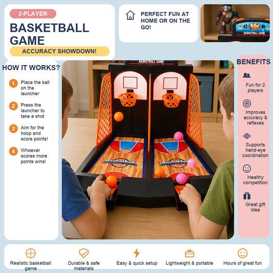 2-Player Tabletop Basketball Shootout Game - how it works and benefits