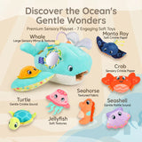 Ocean Friends Sensory Plush Discovery Set – 7-Piece Toy Miniaturansicht 4