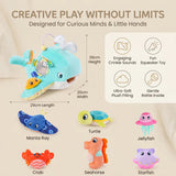 Ocean Friends Sensory Plush Discovery Set – 7-Piece Toy Miniaturansicht 6