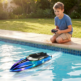 RC Speedboat with LED Lights for Kids thumbnail 5