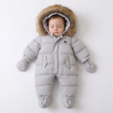 Hooded Fleece Baby Romper | Cosy Winter Jumpsuit thumbnail 4