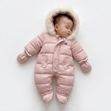 Hooded Fleece Baby Romper | Cosy Winter Jumpsuit thumbnail 2