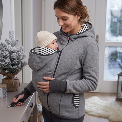 Babywearing Kangaroo Hoodie | Parent Carrier Sweatshirt
