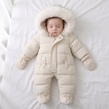 Hooded Fleece Baby Romper | Cosy Winter Jumpsuit thumbnail 3