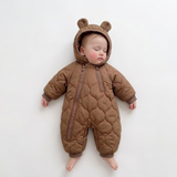 Quilted Hooded Baby Romper | Warm Winter One-Piece thumbnail 3