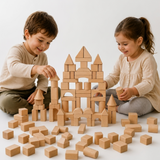 100-Piece Wooden Building Blocks Set | Creative Educational Toy thumbnail 3