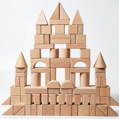 100-Piece Wooden Building Blocks Set | Creative Educational Toy