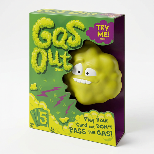 Gas Out card game cards fanned out