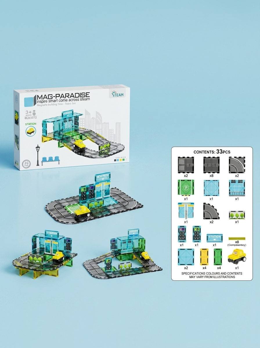 Magnetic Road Blocks | Creative Educational Building Set