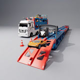 Car Transporter Playset with Race Cars | Kids Truck & Cars Toy Set thumbnail 3