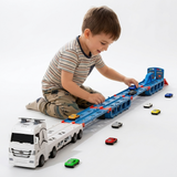 Car Transporter Playset with Race Cars | Kids Truck & Cars Toy Set thumbnail 2