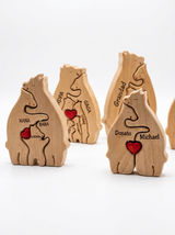 Personalised Bear Family | Custom Wooden Nursery Decor thumbnail 2
