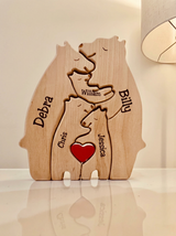 Personalised Bear Family | Custom Wooden Nursery Decor thumbnail 1