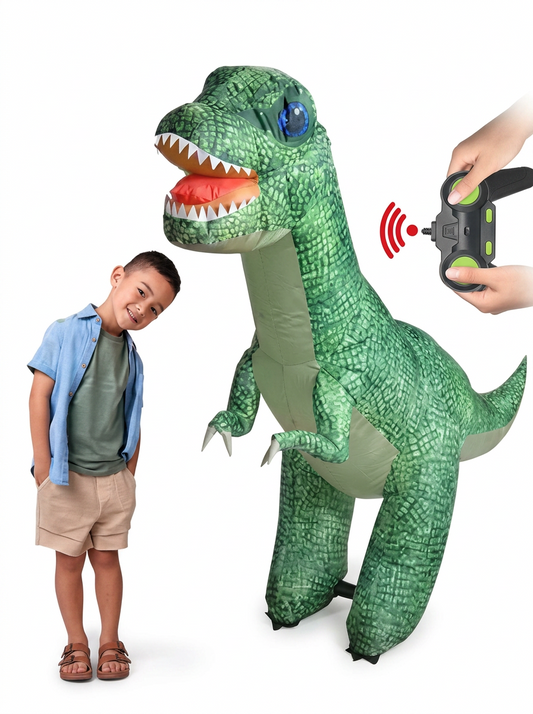 Small RC inflatable dinosaur toy with remote control
