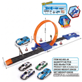 Metal Racing Track Set with Dual Launchers